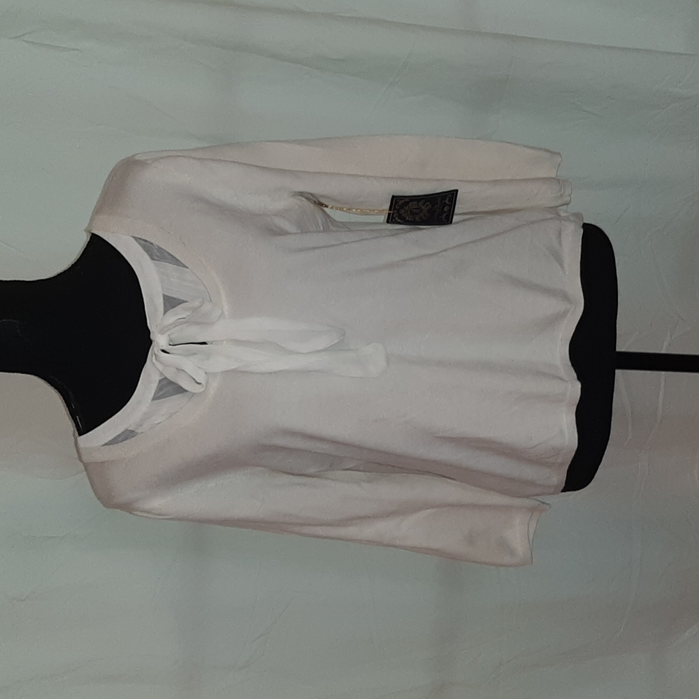 NWT white 3/4 sleeves lightweight sweater XL
